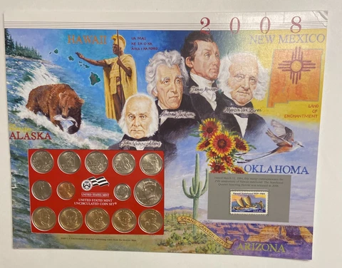 2008-D U.S. MINT COINS & STAMP PANEL - PCS  - L@@K AT PICTURES!!!!!  #6846 Cover