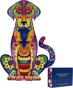Wooden Animal Puzzles for Adults, Labrador Shaped (15.1”x10.3”) - Picture 1 of 5