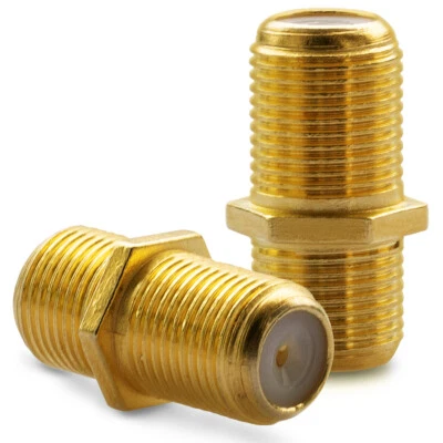 NAMOBILE F Verbinder Antennen Kabel Verlängerung 2x Sat Buchse Kupplung Koaxial Vergoldet