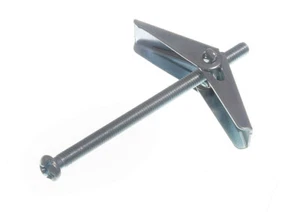 New 50 X Plasterboard Spring Toggle + Screws Hollow Wall Anchors M3 X 50mm - One - Picture 1 of 1