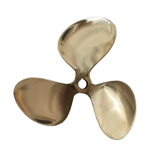 Austral Compuski Ski Propeller 3 Blade Polished Bronze Cup Prop 1″ Morse Tape LH - Picture 1 of 1