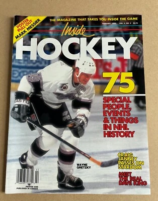 Inside Hockey Magazine February 1992 Wayne Gretzky Kings Cover - Image 1 of 4