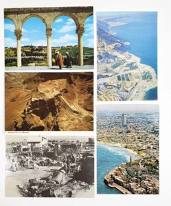 Cartoline d'epoca Gerusalemme vecchie Jaffa Isreal non spedite 4 x 5,75" lotto di 5 - Foto 1 di 4