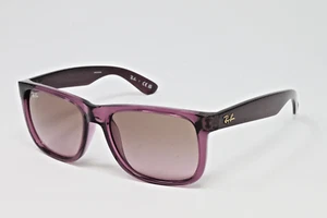 Gafas de sol Ray Ban Justin para hombre cuadradas de plástico transparente violeta 54 mm RB4165 - Imagen 1 de 9