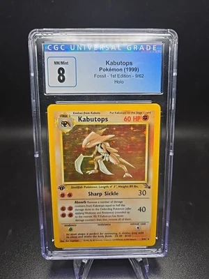 CGC 8 1999 Fossil 1st Edition Kabutops Holo - Image 1 of 2