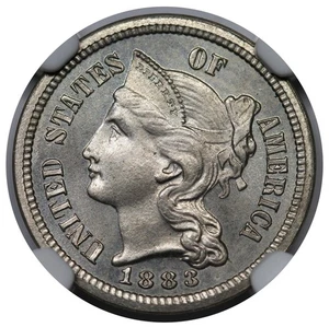 1883 3 Cent Nickel Proof, NGC PF64 - Picture 1 of 4
