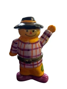 Scarecrow Greenbrier Trinket Box Trinket Fall Collectible - Picture 1 of 3