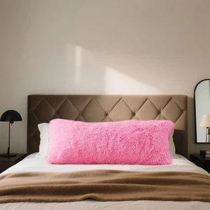 Body Pillow Cover with Zipper, Fluffy Body Pillow Pillowcase Fuzzy Long Pillo... - Bild 1 von 6