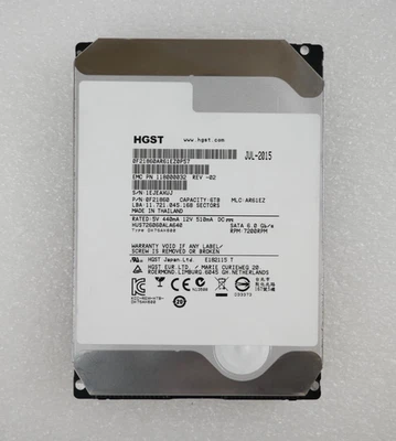 HGST HUS726060ALA640 6TB 7.2K 6Gbps SATA 3.5" Internal Hard Drive HDD - Image 1 of 4