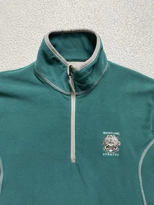 Chaqueta polar Whistling Straits Golf Club Antigua 1/4 cremallera para hombre pequeña verde Foto 1 de 4