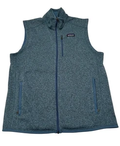 Patagonia Better Sweater Vest Mens Large Blue Fleece Full Zip Outdoor Hiking - Picture 1 of 5
