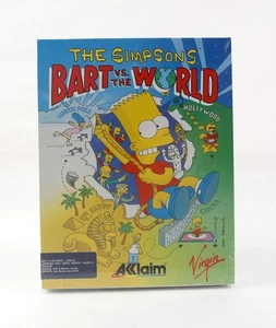 SEALED 1993 The Simpsons Bart VS The World Acclaim Big Box PC RARE - Picture 1 of 6