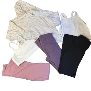 Athleta Girl Lot Size M 8-10 High Rise Stash Your Treasures Tights Tank Bra Top - Picture 1 of 4