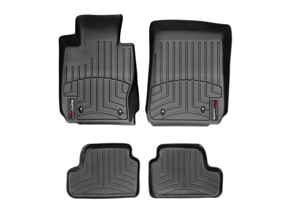 Forro de piso WeatherTech para BMW 328i 2007-2013 - 1ª y 2ª fila, negro Foto 1 de 4