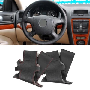 Cubierta de volante de cuero negro para Skoda Octavia Fabia Superb Roomster 06-2008 - Imagen 1 de 14
