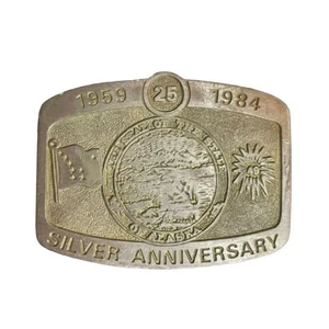 Alaska 25th Anniversary Eldon Brass Belt Buckle Western Wear Rodeo 1983 - Picture 1 of 3