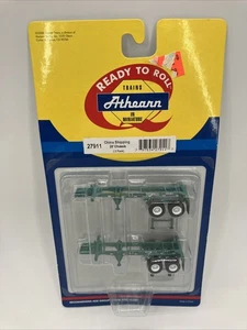 HO 1/87 ATHEARN PAQUETE DE 2 CHASIS CONTENEDOR 20' ENVÍO CHINA #27911 NUEVO STOCK ANTIGUO - Imagen 1 de 4
