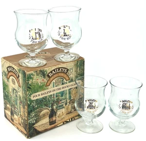 Baileys Irish Cream On The Rocks Glass 1970s Set 4 Original Box 6oz 4in Vintage - Picture 1 of 12