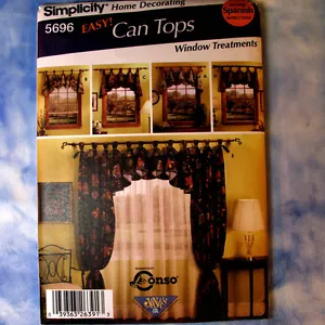 Simplicity 5696 Home Decor trattamento finestre barattoli top modello CUCITO nuovo non tagliato - Foto 1 di 1