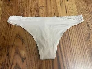 FAWN THONG 10.-/12 LYCRA MARKS & SPENCER - Picture 1 of 3