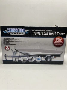 By Shoreline Marine 150 Denier Reflective Polyester Trailerable Boat Cover 14-16 - Foto 1 di 4