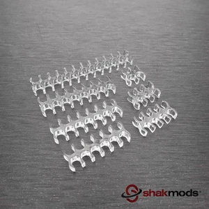 Ensemble de câbles d'alimentation à manches de marque Shakmods 3 mm peignes 16 pièces transparents transparents - Photo 1/1