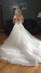 Allure Romance Style 2710 Hochzeitskleid 14 Sweetheart Perlennetz Schichten Rock - Bild 1 von 8