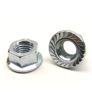 Dado esagonale con flangia e dentatura di bloccaggio DIN 6923 zincato M3-M12 c - Foto 1 di 12