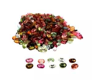 10 CT Natural Multi Tourmaline Oval Cut Loose Gemstone Lot 44 Pcs 3X5 MM - Picture 1 of 5