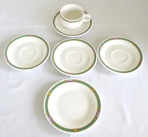 Villeroy & Boch Luxembourg Adriana Tea Cup, Dessert Plate, and 4 Saucers - Picture 1 of 14
