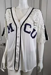 We The Free Baseball Like RMCU 84 Top Shirt mit Spitzeneinsatz Gr. S Neu ohne Etikett - Bild 1 von 9