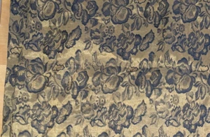 Gold Floral Brocade Fabric 3 Yards Silky #001 - Imagen 1 de 4