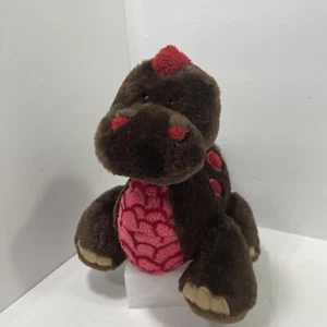 Ganz Cocoa Dinosaur Webkinz Brown Pink Stuffed Animal Plush Toy 9" No Code HM338 - Picture 1 of 9