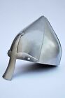 Medieval Polished Four-plate skull Viking Helmet preowned leather armor knight
