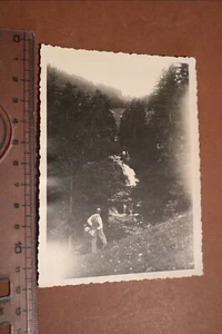 tolles altes Foto - mir unbekannter Wasserfall - Berge - 1910-20 ? - Picture 1 of 3