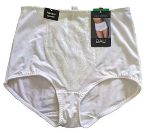 NEW Bali Women's Shaping Briefs Light Control Nylon Blend Off White ~ Large - Picture 1 of 4