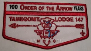 Tamegonit Lodge 147 2015 Centennial Red Mylar Chiefs Gift Flap Mint FREE SHIP - Picture 1 of 1