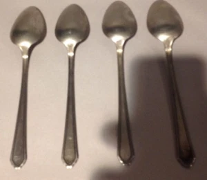 4 Abendessen Suppenlöffel NATIONAL SILBERTELLER Silberbesteck NSC EPNS - Bild 1 von 6