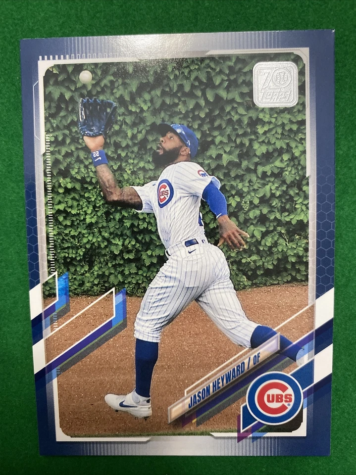 2021 Topps Series 2 Jason Heyward #501 Walmart Blue Parallel Exclusive Cubs - Image 1 of 3