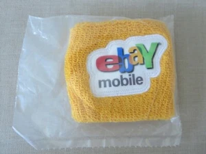 eBay Mobile Wrist Arm Sweat Band Yellow eBayana Brand New - Picture 1 of 3