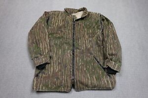 Vintage Camo Jacket Mens Large Brown Realtree Camo Rain Resistant Hunting Wind
