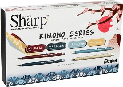 Pentel P200 Kimono Series Mechanical Pencil Set of 4-0.3/0.5/0.7/0.9mm - Image 1 of 4