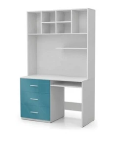 Bürotisch mit Schubladen PC Tisch Modern Stil 2tlg Schreibtisch Schrank Tische - Bild 1 von 2