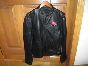 THUNDER MOUNTAIN CYCLES PERSONALIZADOS - CHAQUETA DE MOTOCICLETA DE CUERO PARA HOMBRE - TALLA M - Imagen 1 de 10