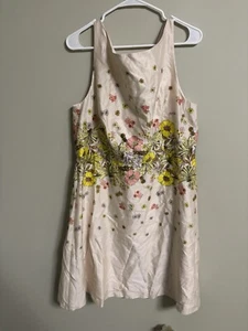 Loft Floral Sheath Dress Size 16 Sleeveless New Wedding Guest Spring Easter - Picture 1 of 7