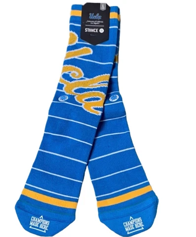 UCLA Bruins California Stance College Blue Yellow Socks Fast Ship Final Four Cover