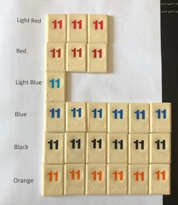 REPUESTO ÚNICO RUMMIKUB (edición 1997) pieza de juego #11 - Elige color - Imagen 1 de 12