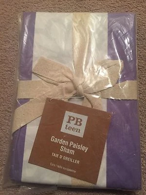 NWT Pottery Barn PB Teen Purple Garden Paisley Euro sham  - Image 1 of 4