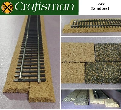 Cama de carretera de corcho escala HO - Tiras biseladas, 36" de largo, CAJA A GRANEL - 16 tiras / 48 pies Foto 1 de 4