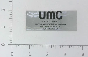 UMC United Manufacturing Division North Haven CT Advertising Sticker Decal - Picture 1 of 1